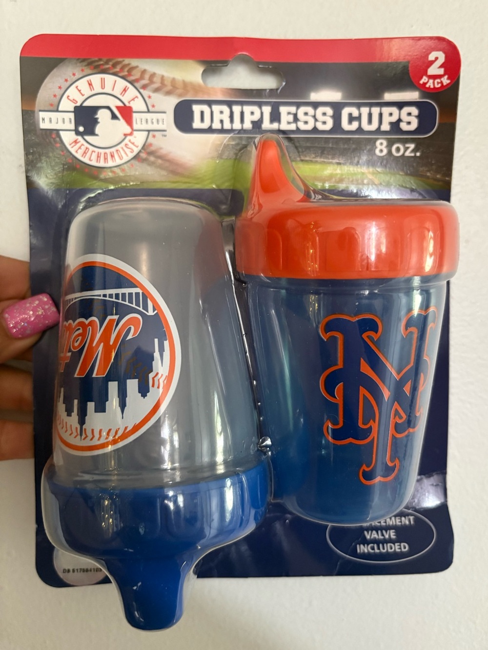 NWT MLB New York Mets 2-Pack 8 oz. Dripless Sippy Cups